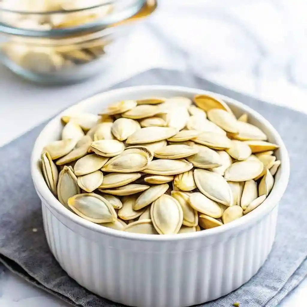 Pumpkin Seed Recipe That Delivers Bold Crunch Fast Pumpkin Seed Recipe Raw pumpkin seeds cleaned and ready in a white ramekin