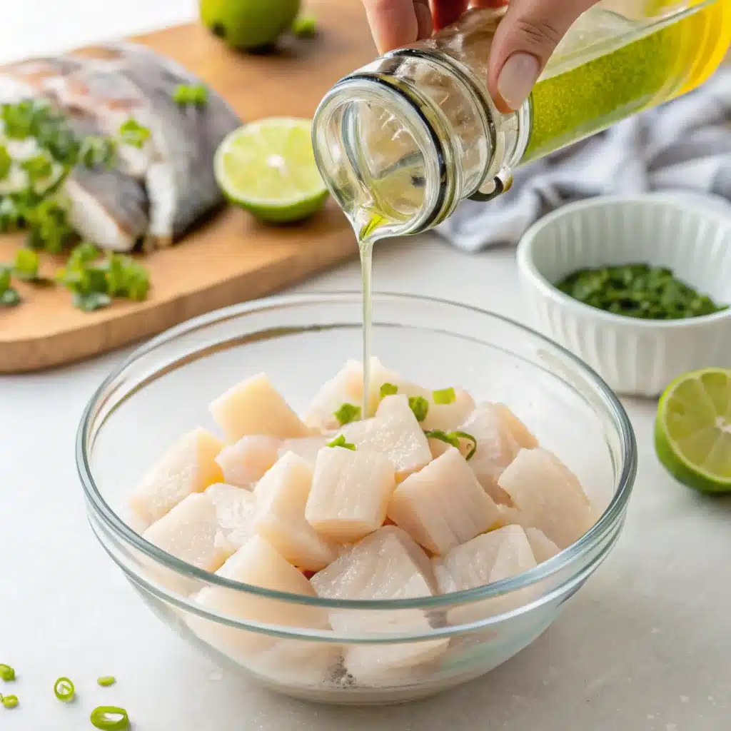 Chilean Ceviche: A Fresh, Soulful Taste of the Pacific 10 Marinating fish for Chilean ceviche