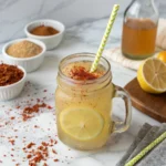3 Ingredient Mounjaro Recipe (Simple, Powerful, Natural) 3 ingredient mounjaro recipe Detox drink in glass jar with lemon