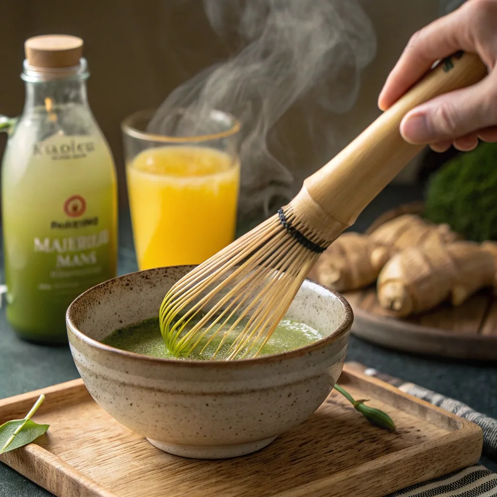 What is the Japanese Mounjaro Recipe? Discover the Natural Fat-Burning Detox Drink what is the japanese mounjaro recipe whisking matcha for the Japanese Mounjaro recipe with lemon and ginger