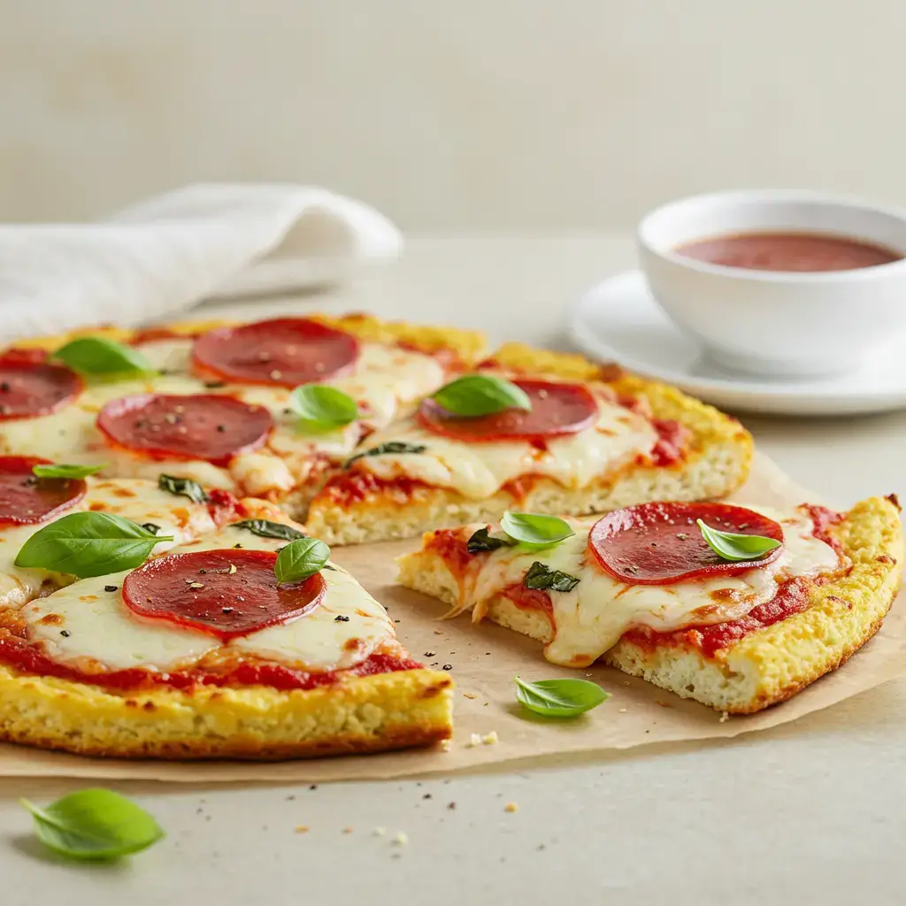 Keto Cottage Cheese Pizza Crust: Easy Low-Carb Perfection 8 Keto cottage cheese pizza crust on parchment paper