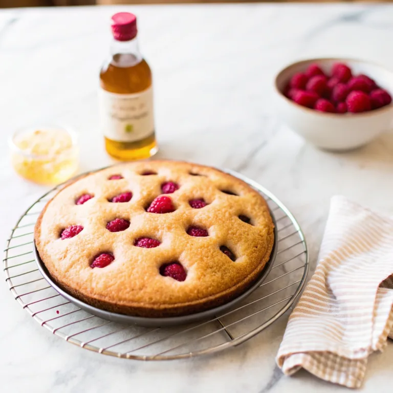 Raspberry Lemon Olive Oil Cake – A Moist & Zesty Dessert You’ll Love Super Moist Pumpkin Bread freshly baked raspberry lemon olive oil cake on cooling rack