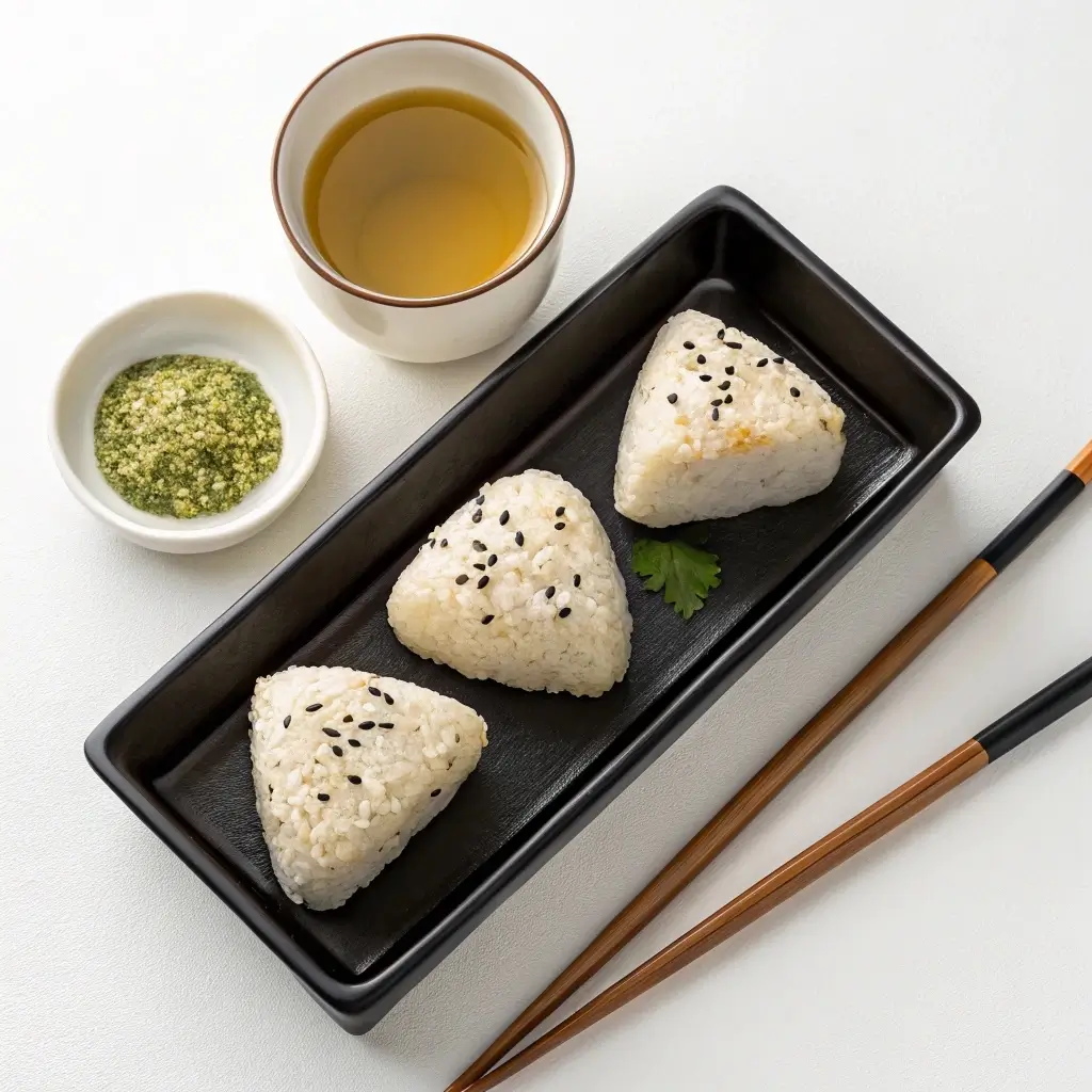Onigiri Recipe Sesame – Simple, Powerful Snack Idea onigiri recipe sesame Served sesame onigiri with tea