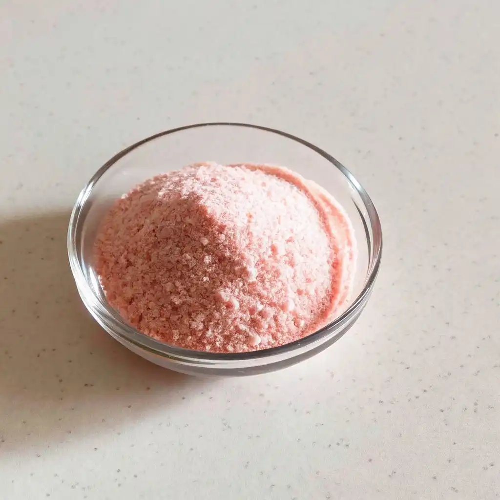 Pink Salt Weight Loss Recipe Safe and Effective Pink Salt Weight Loss Recipe A small clear glass bowl filled with fine pink Himalayan salt on a white countertop