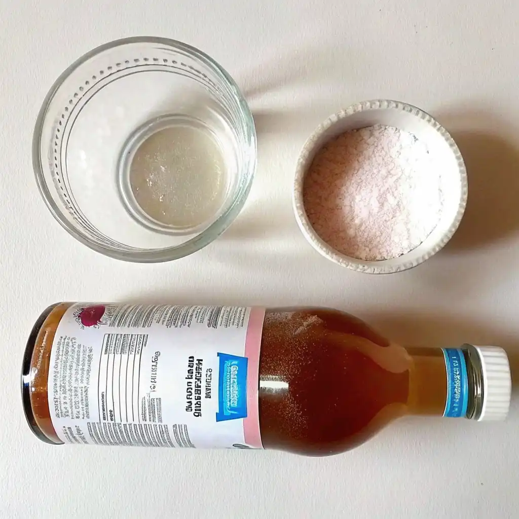 Pink Salt Weight Loss Recipe Safe and Effective Pink Salt Weight Loss Recipe Top view of pink Himalayan salt in a bowl, a glass of water, and a bottle of apple cider vinegar with the mother on a kitchen counter