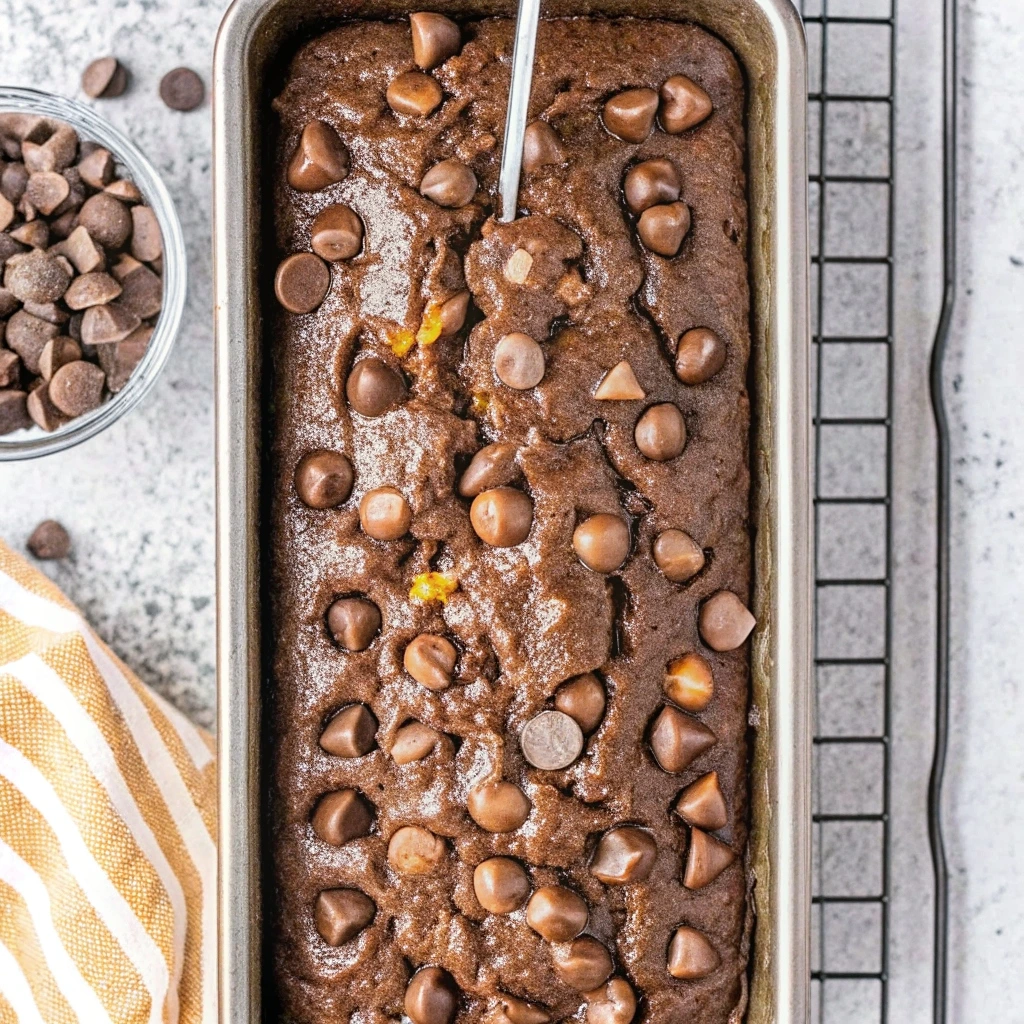 Chocolate Zucchini Bread That’s Moist, Fudgy, and Totally Addictive Chocolate Zucchini Bread Freshly baked chocolate zucchini bread in a loaf pan topped with chocolate chips