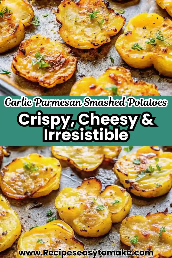 Smashed Potatoes Garlic Parmesan – Crispy & Cheesy Side Dish garlic parmesan smashed potatoes Crispy garlic parmesan smashed potatoes baked golden with herbs cheesy, crunchy, and irresistible side dish.