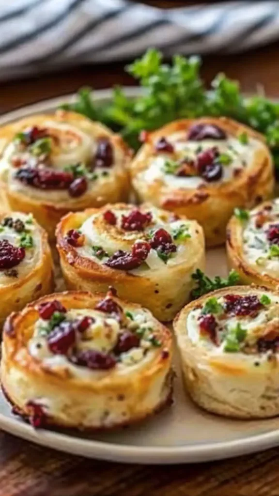 Savory Christmas Cranberry Roll Ups – Easy Holiday Appetizer Savory Christmas Cranberry Roll Ups Savory cranberry roll ups with cream cheese, herbs, and cranberries served on a plate