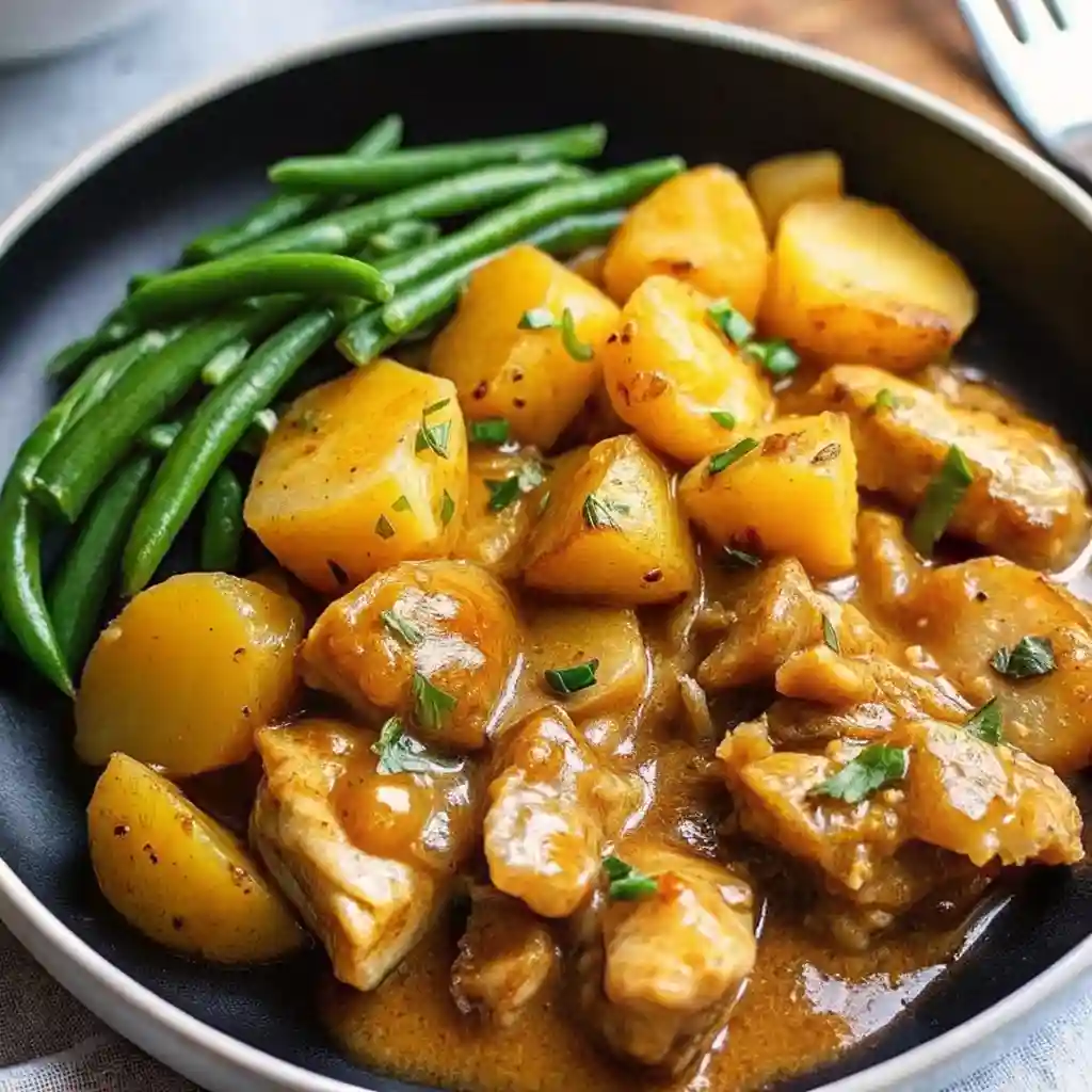 Crockpot Chicken With Green Beans and Potatoes – Easy Slow Cooker Dinner Slow Cooker Chicken and Potatoes with Green Beans Tender slow cooker chicken with golden potatoes and fresh green beans served in a savory sauce.