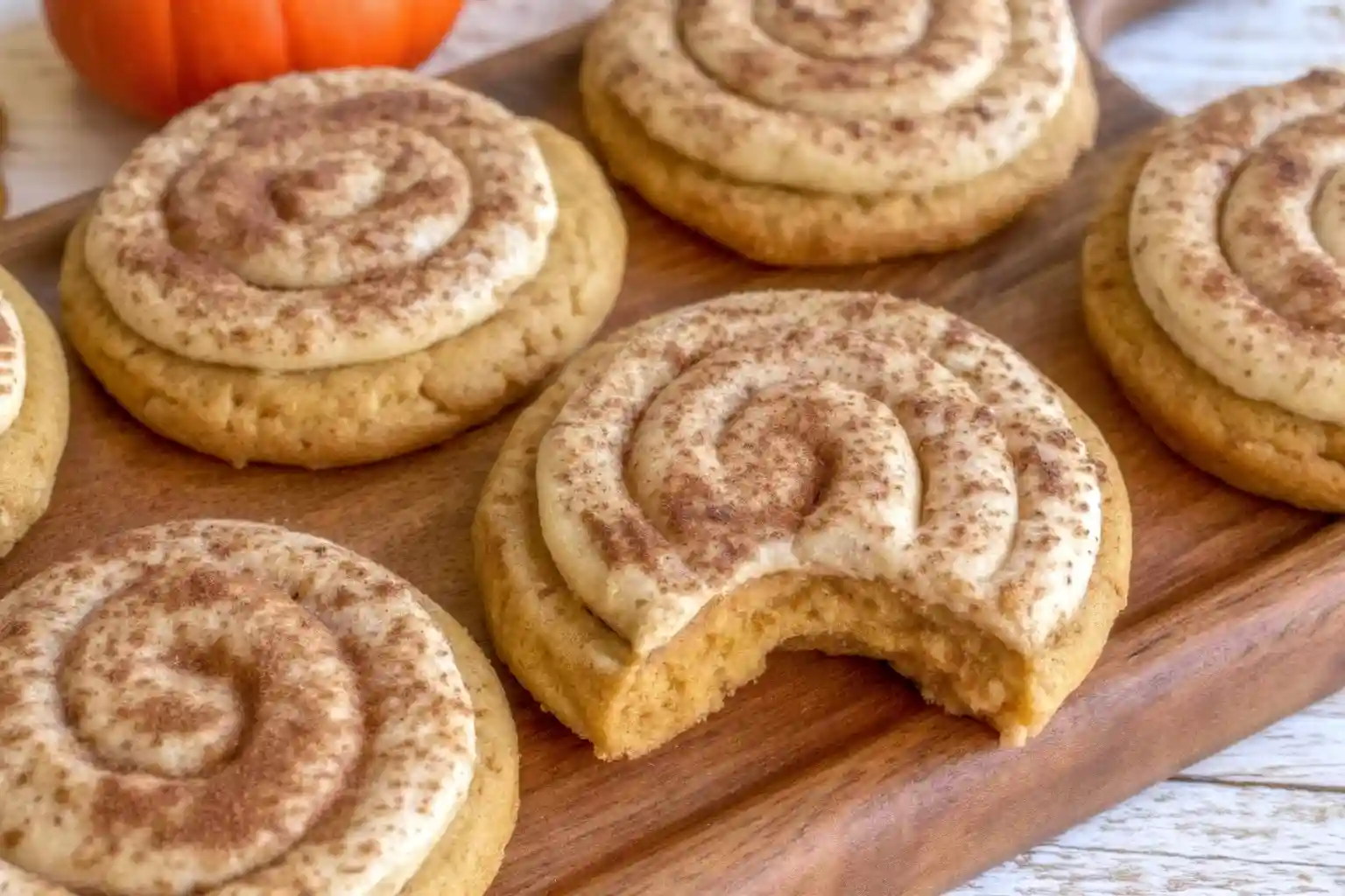 Soft Pumpkin Cookies With Cinnamon Frosting – Cozy Fall Treats Baking Soft Pumpkin Cookies with Cinnamon Frosting Soft pumpkin cookies topped with creamy cinnamon frosting swirled on top, dusted with cinnamon spice.