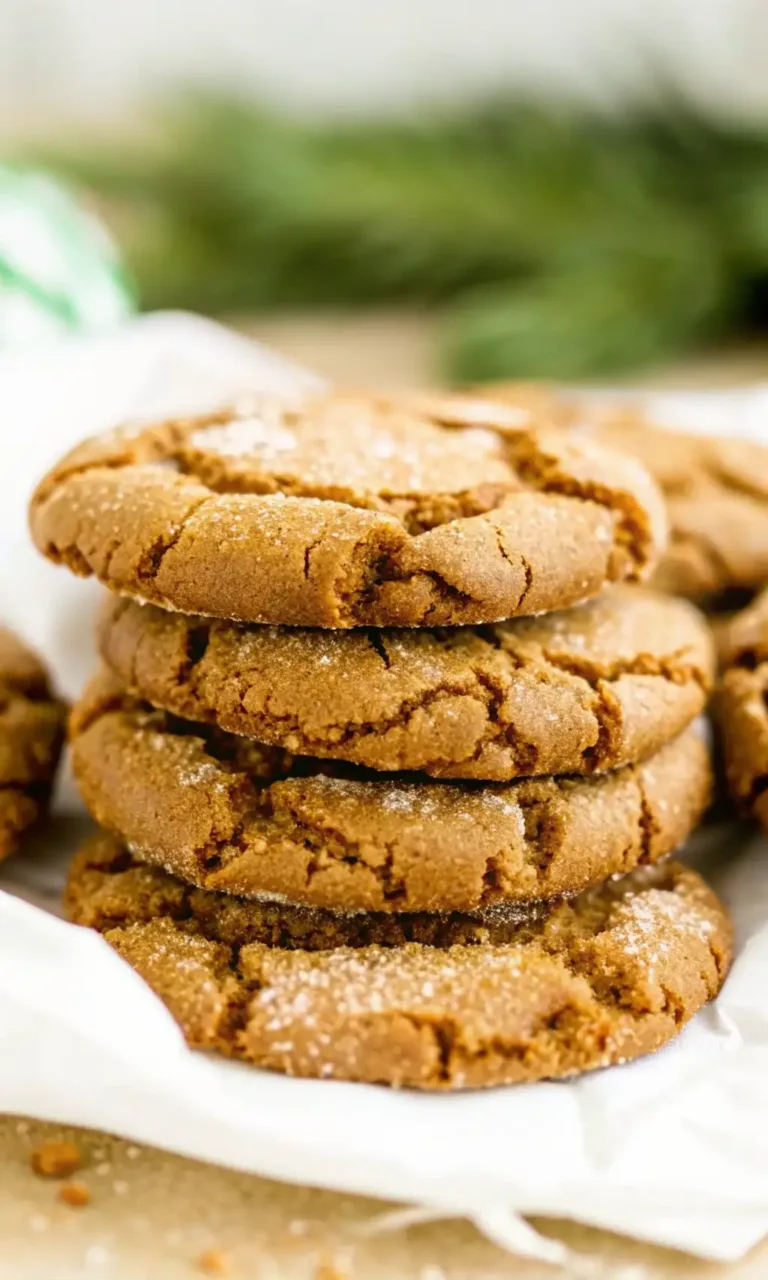 Ginger Molasses Cookies You’ll Love : Warm, Spiced & Chewy in Every Bite Chocolate Chip Cookies Stack of sugar-dusted ginger molasses cookies on parchment paper