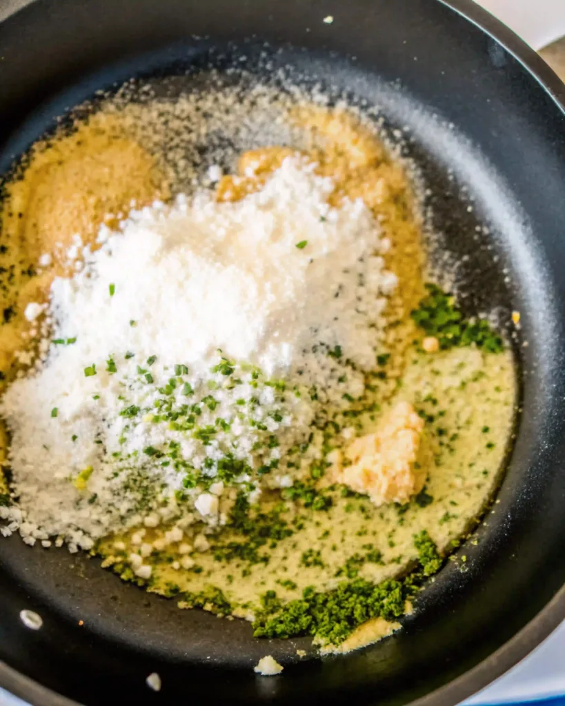 The Ultimate Pangrattato Recipe (Crispy Italian Breadcrumbs) pangrattato The Ultimate Pangrattato Recipe (Crispy Italian Breadcrumbs) pangrattato ingredients in pan