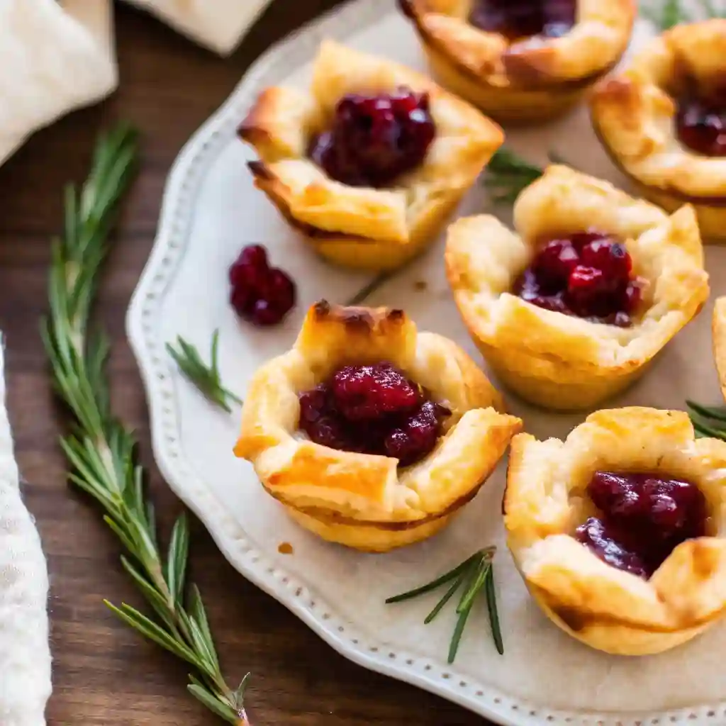 3 Ingredient Cranberry Brie Bites | Easy Holiday Recipe Baked Cranberry Brie Bites 3 Ingredient Cranberry Brie Bites