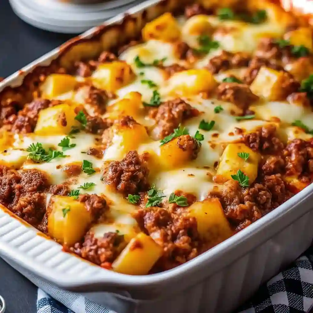 Beef Potato Casserole | Easy Ground Beef Recipes Dinner Cheesy Ground Beef and Potatoes Beef Potato Casserole