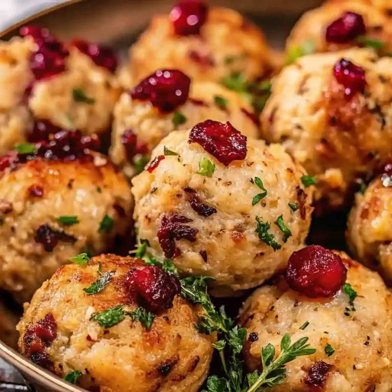 Cranberry Turkey Stuffing Balls