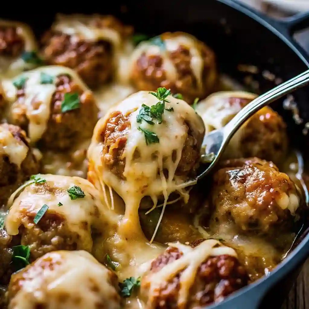 French Onion Meatballs Recipe with Savory Onion Sauce Onion Meatballs with Savory Onion Sauce French Onion Meatballs Recipe