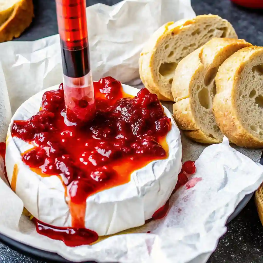 Halloween Bloody Baked Brie Recipe for Spooky Charcuterie Boards Halloween Bloody Baked Brie Halloween Bloody Baked Brie