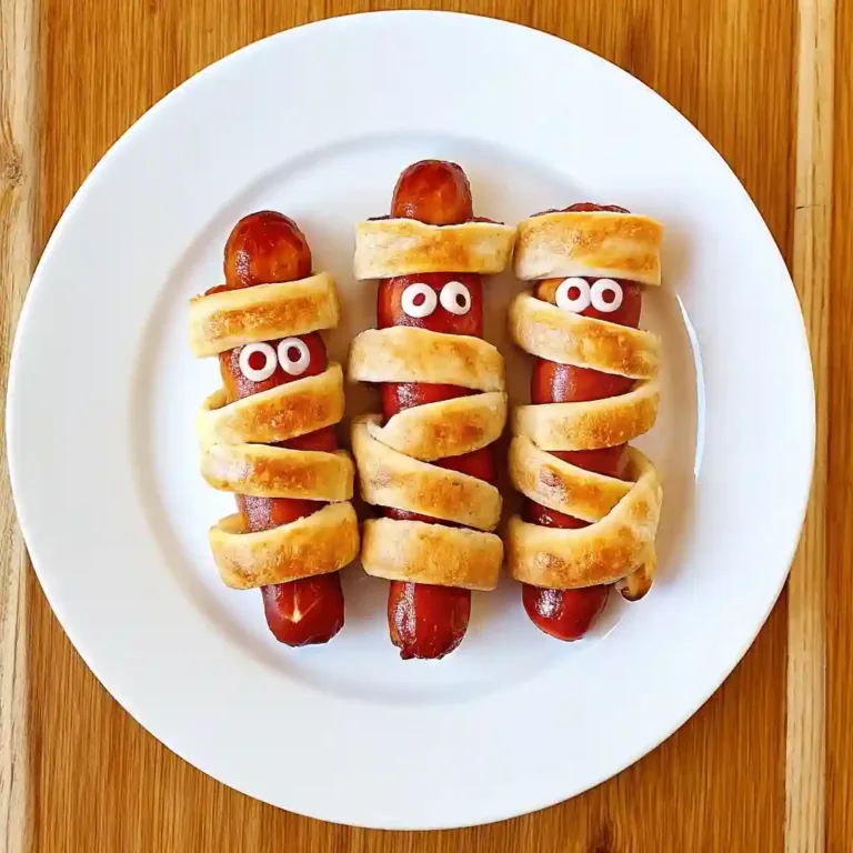 Halloween Sausage Mummies Easy Kids Snack Idea Pecan Zucchini Bundt Cake Halloween Sausage Mummies