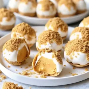 No Bake Pumpkin Cheesecake Balls served on a white plate, coated with graham cracker crumbs for a festive fall treat.
