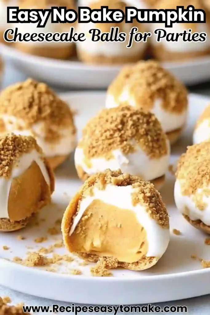 No Bake Pumpkin Cheesecake Balls No Bake Pumpkin Cheesecake Balls These No Bake Pumpkin Cheesecake Balls are the easiest way to enjoy pumpkin spice season in bite-sized form.