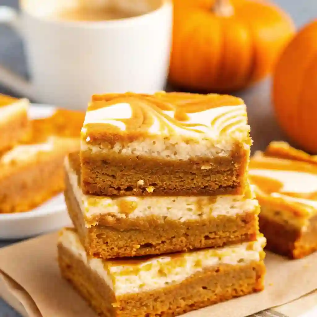 Pumpkin Cheesecake Bars With Swirl and Graham Cracker Crust SWIRLED PUMPKIN CHEESECAKE BARS Pumpkin Cheesecake Bars with creamy swirl topping