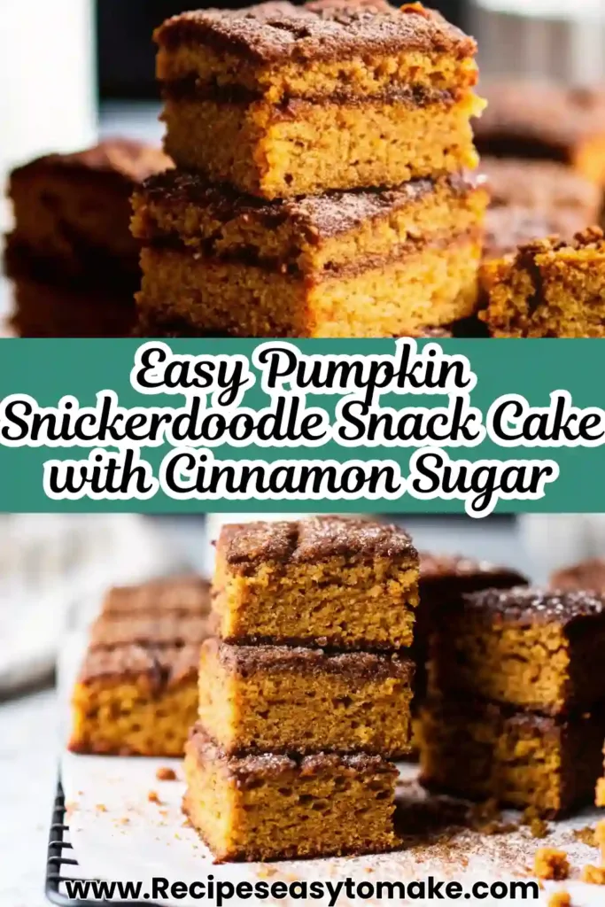 Pumpkin Snickerdoodle Snack Cake Easy Fall Dessert Pumpkin Snickerdoodle Snack Cake Moist pumpkin snack cake layered with cinnamon sugar, cut into squares