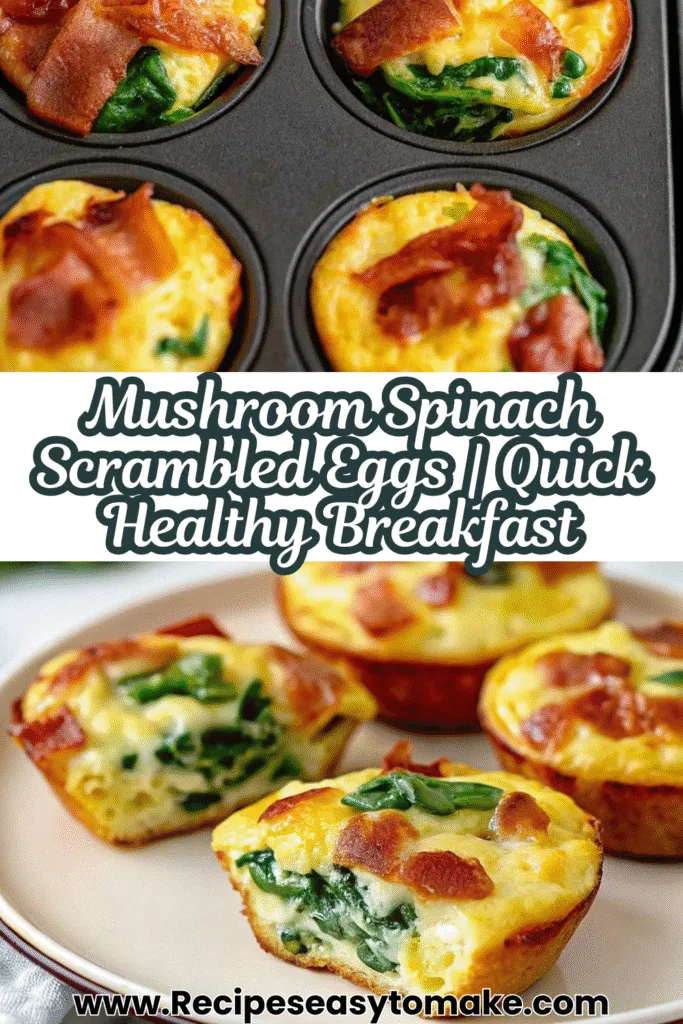 Mushroom Spinach Scrambled Eggs | Quick Keto Protein Breakfast 1 18