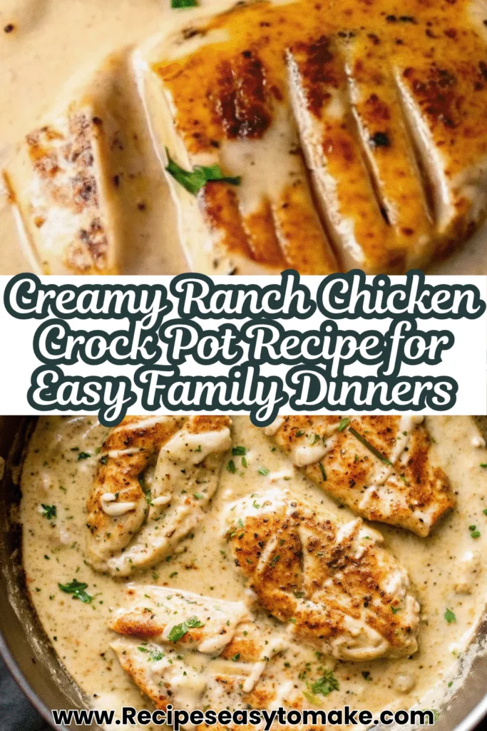 Creamy Ranch Chicken Crock Pot Recipe Easy Family Dinner Creamy Ranch Chicken Crock Pot Recipe Creamy Ranch Chicken Crock Pot Recipe Easy Family Dinner 1 21
