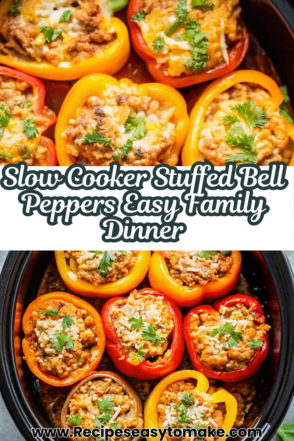 Slow Cooker Stuffed Bell Peppers : Easy Crockpot Dinner Slow Cooker Stuffed Bell Peppers Slow Cooker Stuffed Bell Peppers : Easy Crockpot Dinner 2 21