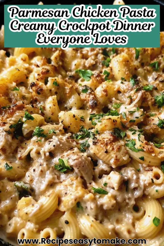 Parmesan Chicken Pasta That’s Creamy and Irresistible Parmesan Chicken Pasta Parmesan Chicken Pasta pin