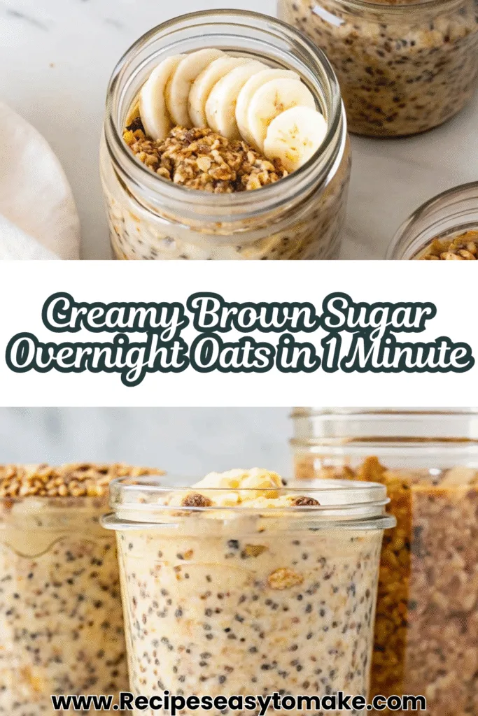Brown Sugar Overnight Oats Recipe for Healthy Clean Eating Breakfast 4 13