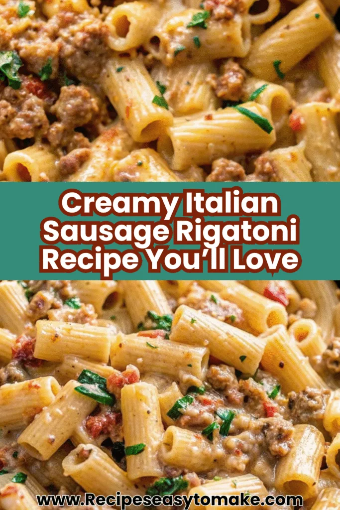 Creamy Italian Sausage Rigatoni That Everyone Will Love Creamy Italian Sausage Rigatoni Creamy Italian Sausage Rigatoni pin