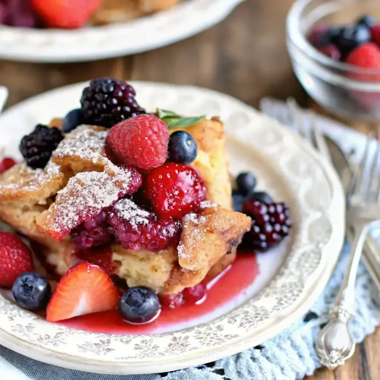 Berry French Toast Casserole | Easy Make Ahead Brunch Recipe apple pie cinnamon rolls Berry French Toast Casserole