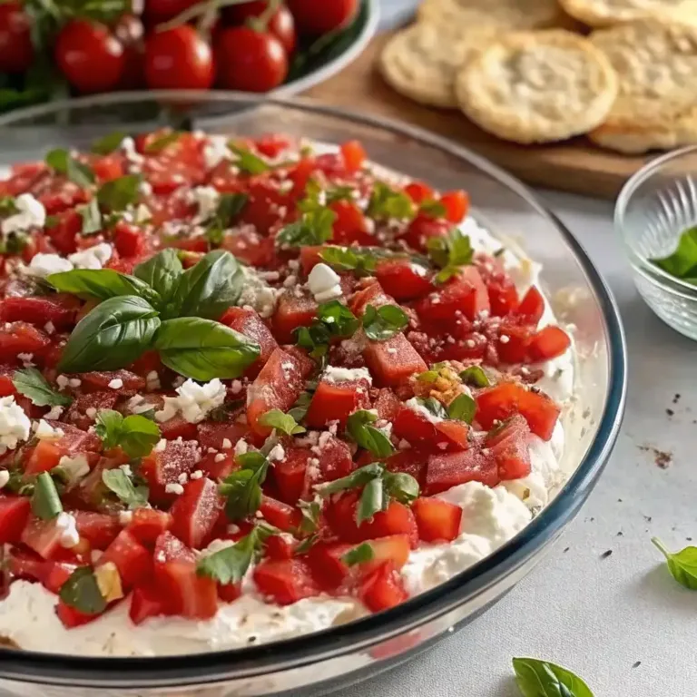 Bruschetta Dip – 5-Minute Italian Party Favorite Prosciutto Wrapped Mozzarella Bites Bruschetta Dip
