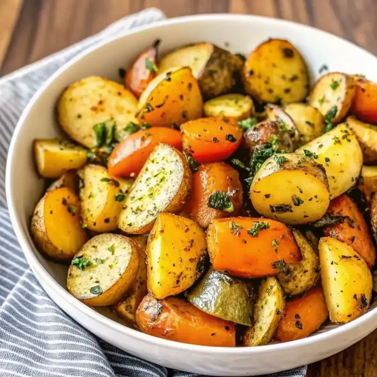 Garlic Herb Roasted Potatoes Carrots and Zucchini