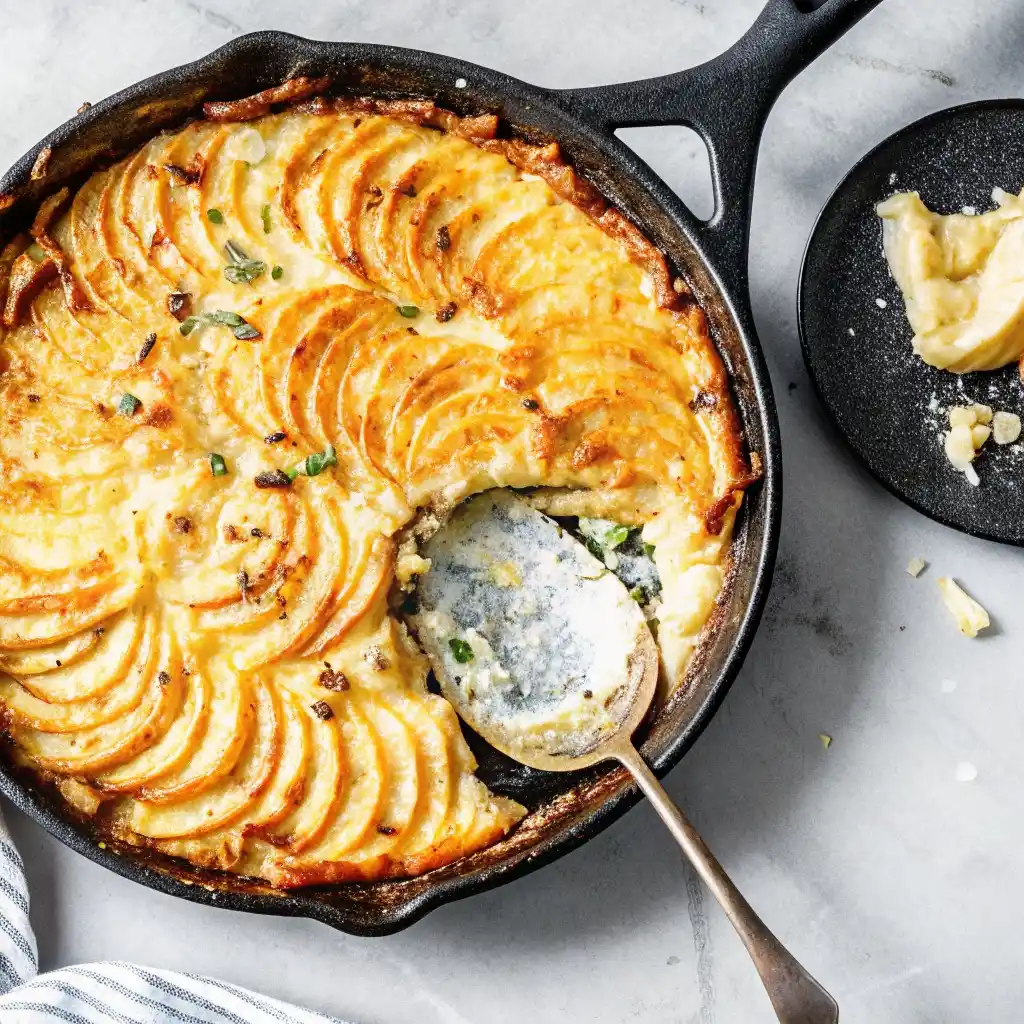 Parmesan and Gruyere Potato Gratin