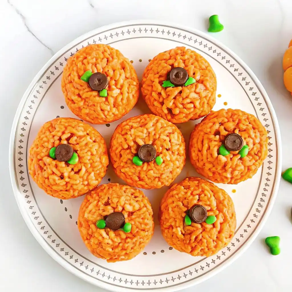 Pumpkin Rice Krispie Treats Easy 5-Step Recipe Pumpkin Rice Krispie Treats Pumpkin Rice Krispie Treats