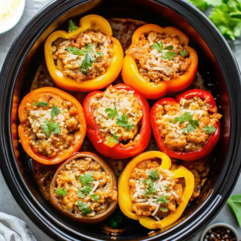 Slow Cooker Stuffed Bell Peppers