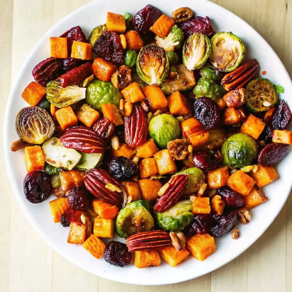 Winter Vegetable Salad with Butternut Squash, Brussels Sprouts, and Beets | Holiday Roasted Side Winter Vegetable Salad with Butternut Squash Winter Vegetable Salad with Butternut Squash,Brussels Sprouts and Beets