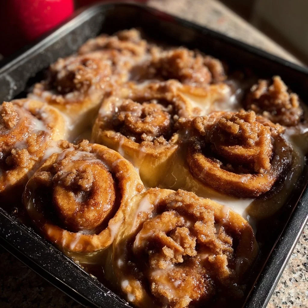 Apple Pie Cinnamon Rolls apple pie cinnamon rolls Freshly baked apple pie cinnamon rolls drizzled with icing