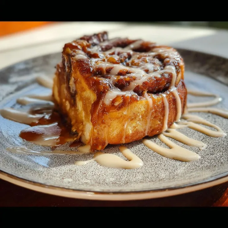 GIANT DATE CARAMEL CINNAMON ROLL cinnamon rolls Giant date caramel cinnamon roll topped with creamy caramel and spices.