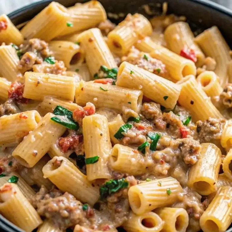 Creamy Italian Sausage Rigatoni That Everyone Will Love Garlic Butter Beef Bites Creamy Italian Sausage Rigatoni