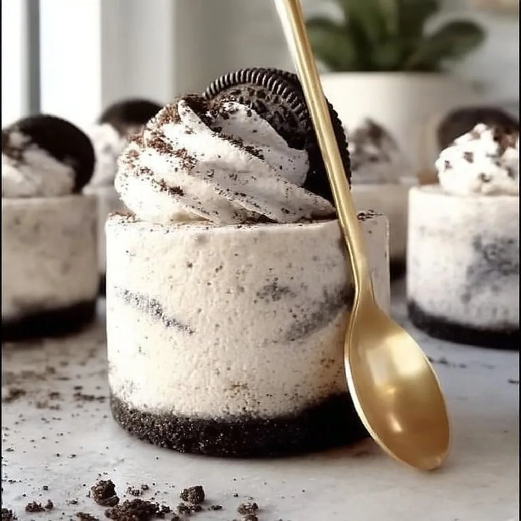 Mini No-Bake Oreo Cheesecakes Oreo cheesecakes Mini No-Bake Oreo Cheesecakes