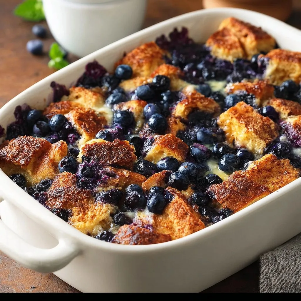 Quick Blueberry French Toast Casserole