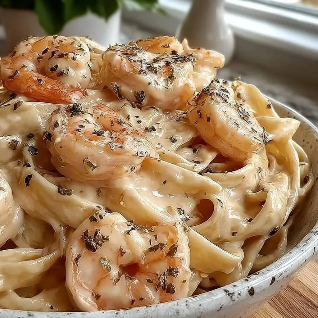Creamy Shrimp Fettuccine Pasta