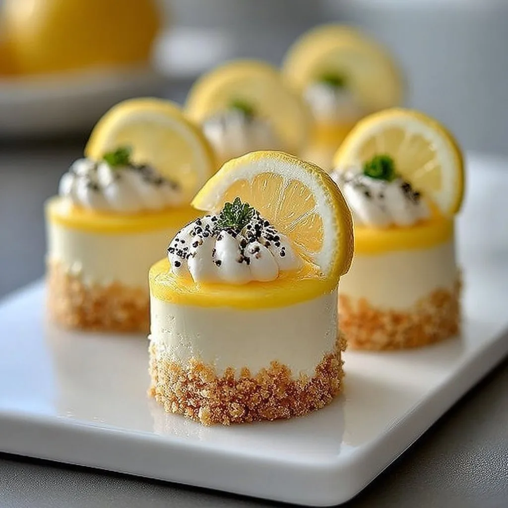 Mini Lemon Cheesecakes lemon cheesecakes Mini Lemon Cheesecakes
