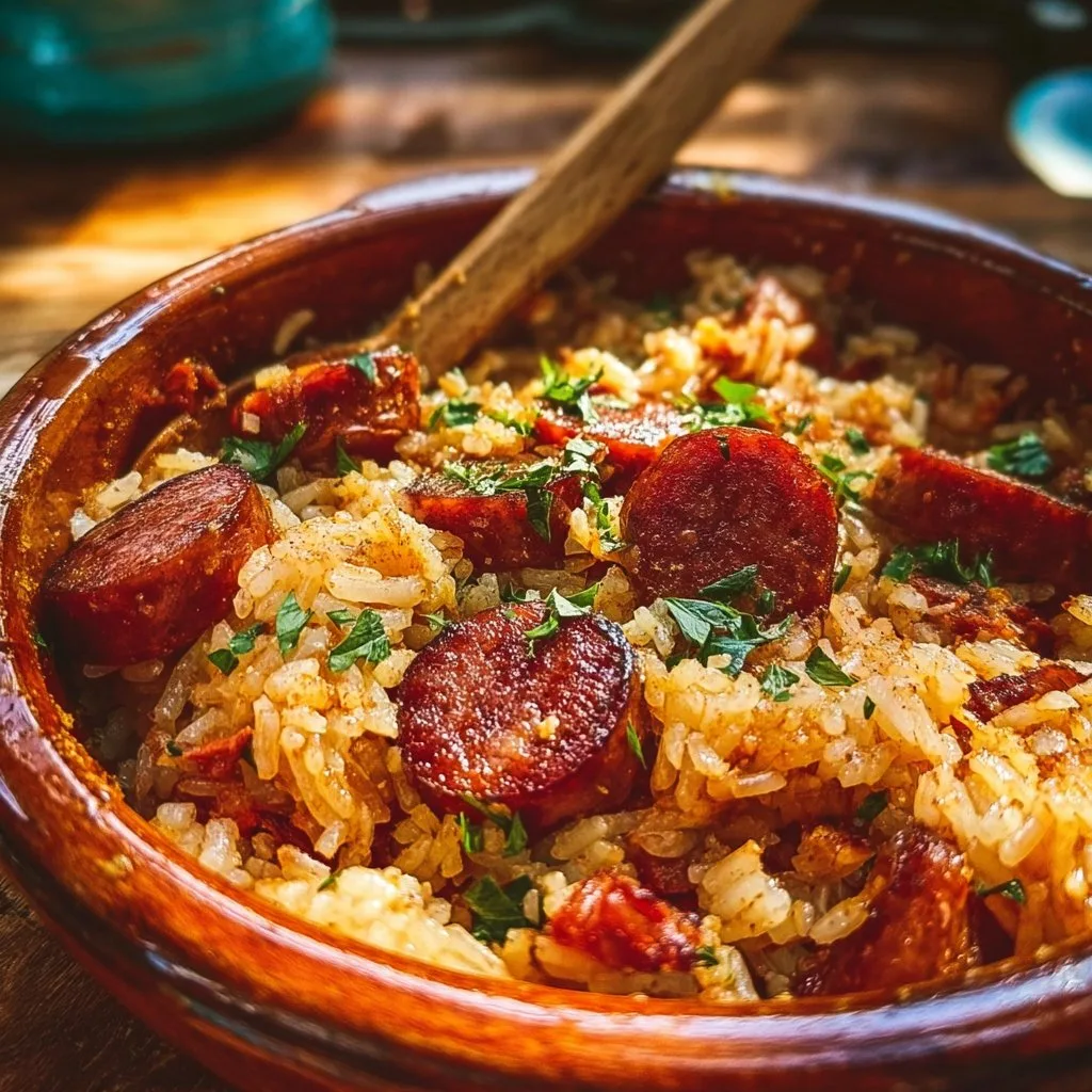 One Pot Smoked Sausage and Rice