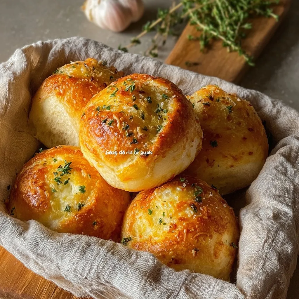 Buttery cheese garlic rolls, everyone will love them!