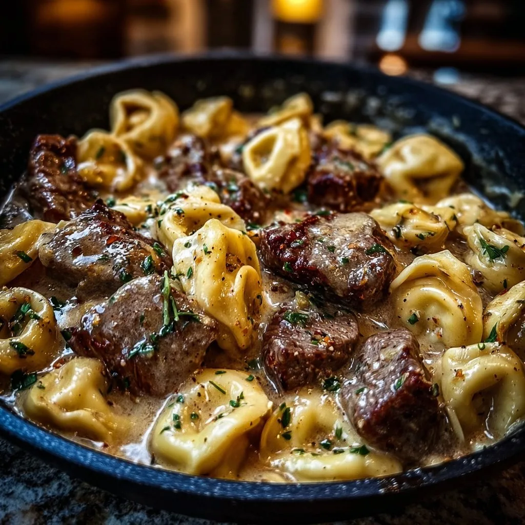 Cracked Garlic Steak Tortellini in Creamhouse Sauce Bliss Garlic Steak Tortellini Cracked Garlic Steak Tortellini in Creamhouse Sauce Bliss