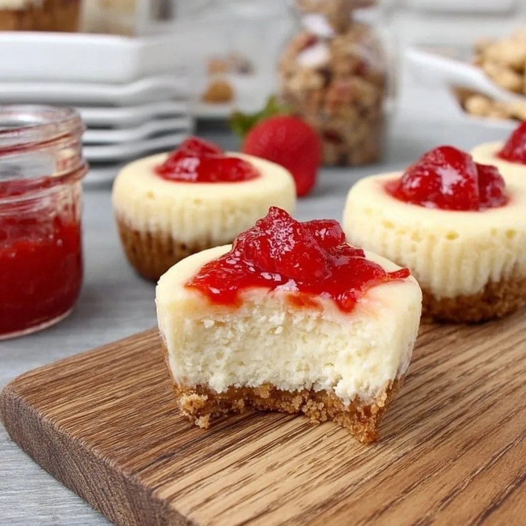 Mini Cheesecakes with Graham Cracker Crust